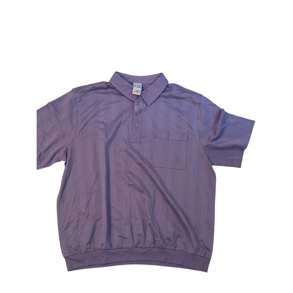 John Blair Short Sleeve Polo Shirt Men's 2XL in lilac/purple
